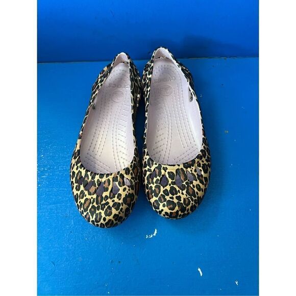 Leopard Print Size 9 Women’s Sling Back Clog Crocs Cheetah Croc - Picture 4 of 6